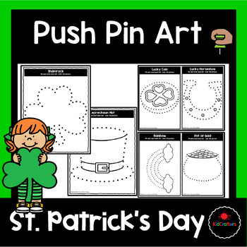 Preview of Fine Motor: St. Patrick’s Day Push Pin | Pokey Pin Art