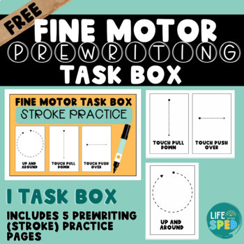 Preview of Fine Motor Task Box | Pre-writing Strokes | Special Education | Morning Work |