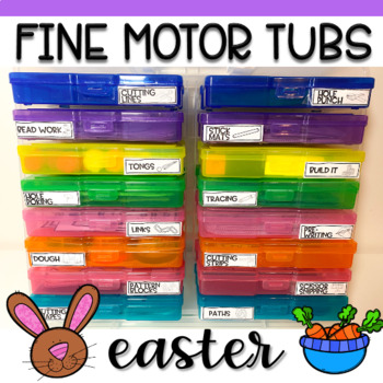 Preview of Fine Motor Task Card Boxes for Preschool & Kindergarten - Easter Theme