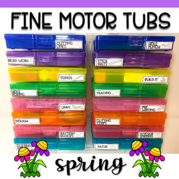 Preview of Fine Motor Task Card Boxes for Preschool & Kindergarten - Spring Theme
