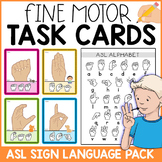 Fine Motor Task Cards: ASL Sign Language Activity Pack