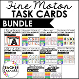 Fine Motor Task Cards Alphabet Letters and Numbers Bundle