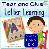Fine Motor Tear and Glue Letter Learning