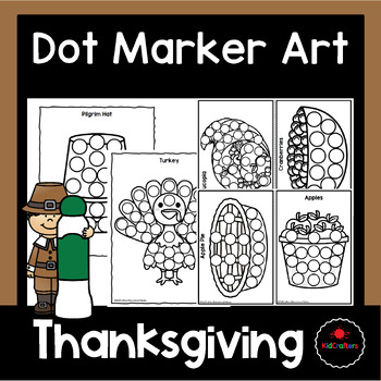 Preview of Fine Motor: Thanksgiving Dot Marker Art