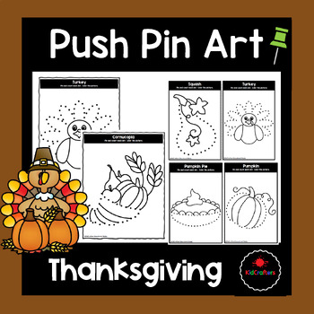 Preview of Fine Motor: Thanksgiving Push Pin | Pokey Pin Art