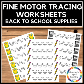 Preview of Fine Motor Tracing Back to School Supplies | Printable | Digital |