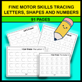 Fine Motor Tracing Worksheets Letters, Shapes And Numbers