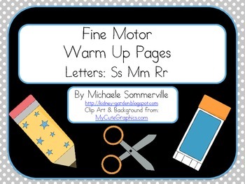 Preview of Fine Motor Warm Up Pages: Letters Ss, Mm, Rr