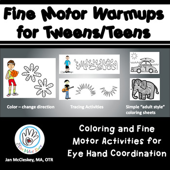 Preview of Fine Motor Warm-ups Bundle for Tweens and Teens for Eye Hand Coordination