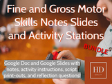 Fine and Gross Motor Skills Slides and Activity Stations f