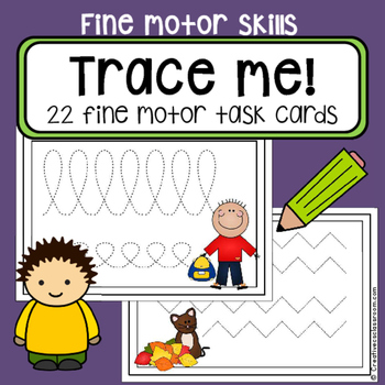 Preview of Fine motor skills task cards - pre-writing skills practice -Occupational Therapy