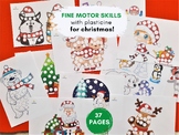 Fine motor skills with plasticine for Christmas