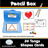 Fine motor activities using TONGS to teach SHAPES