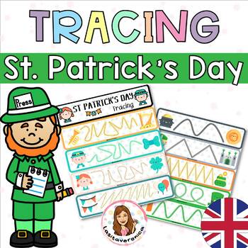 Preview of Fine motor tracing. St Patrick's day. March. Literacy centers.