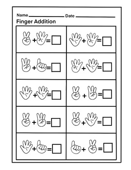 Finger Addition by TASSAPORN LUEYOS | TPT