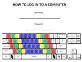 Finger-Colored Keyboard Practice with Login