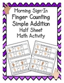 Finger Counting Addition Math Morning Sign-In Activity