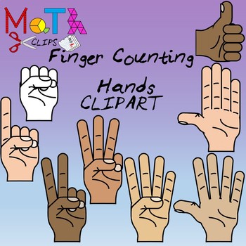 Preview of Finger Counting Hand Clipart