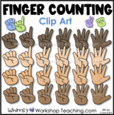 Finger Counting Hands Clip Art | Math Images Color Black White