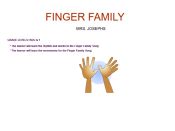 Preview of Finger Family Song Smart board Activity