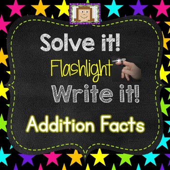 Preview of Finger Flashlight Addition Facts