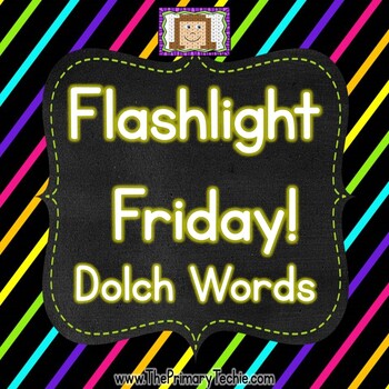 Preview of Flashlight Friday! Finger Flashlight Dolch Words