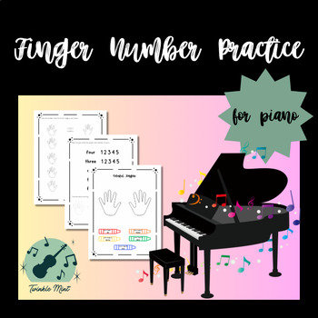 Preview of Finger Number Workbook for Piano