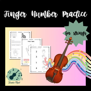 Preview of Finger Number Workbook for Strings