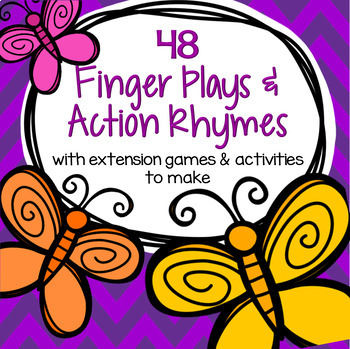Preview of Animal Finger Plays and Action Rhymes Each with a Printable Activity 126 pages