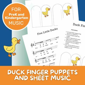 Preview of Finger Puppet Songs | Duck Theme | PreK Musical Activities