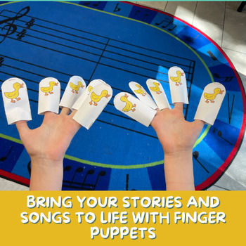 Preview of Finger Puppets and Counting Songs Bundle | PreK Musical Activities