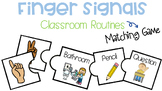 Finger Signals Classroom Routines Matching Game