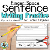 Finger Space Sentence Practice Worksheets