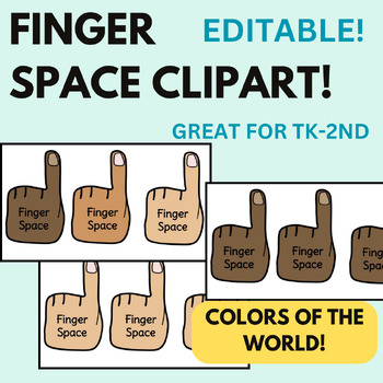 Preview of Finger Spaces- COLORS OF THE WORLD- EDITABLE!