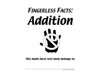 Preview of Fingerless Facts Addition Memorization Booklet