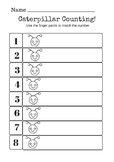 Fingerpaint counting worksheets