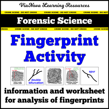 Preview of Forensic Science: Fingerprint Diagrams & Activity Worksheet