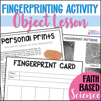 Preview of Science Sunday School Lesson: Science Bible Activity - Fingerprint Activities