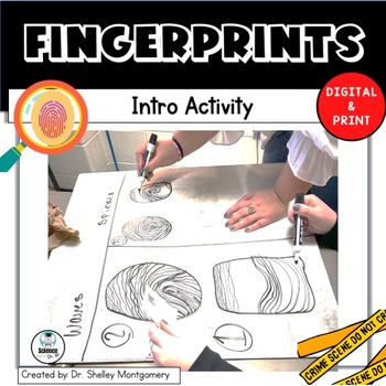 Preview of Fingerprint Introduction Activity for Forensics | No Prep | Digital & Print