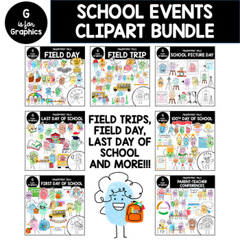 Preview of Fingerprint Pals School Events Bundle