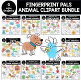 Fingerprint Pals Animal Clipart Bundle