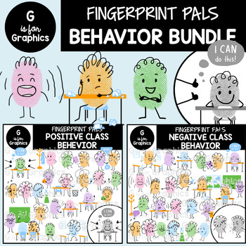 Preview of Fingerprint Pals - Behavior, Rules, Choices, Etiquette Clipart