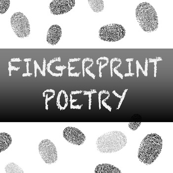 Preview of Fingerprint Poetry Writing Template Grades 4-12, Unique writing, Back to School