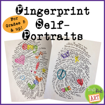 Preview of Fingerprint Self-Portraits: Creative STEAM Project, Journaling & Self-Expression