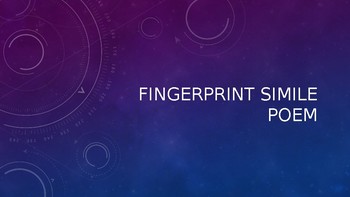 Preview of Fingerprint Simile Poem Lesson