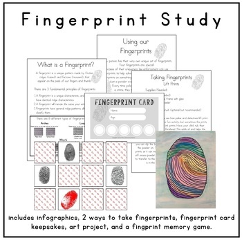 Preview of Fingerprint Study Activity Game Art