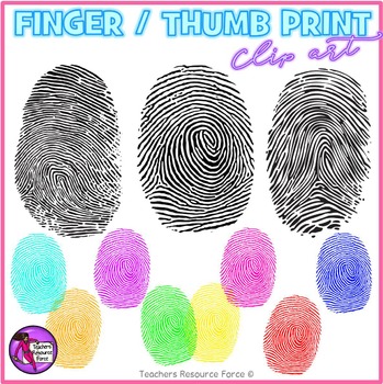 Preview of Fingerprint realistic clip art