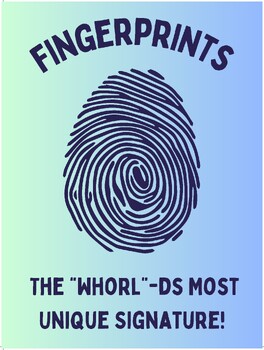 Preview of Fingerprints Classroom Poster for Forensics