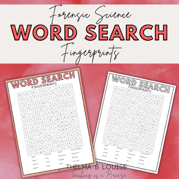 Preview of Fingerprints Word Search