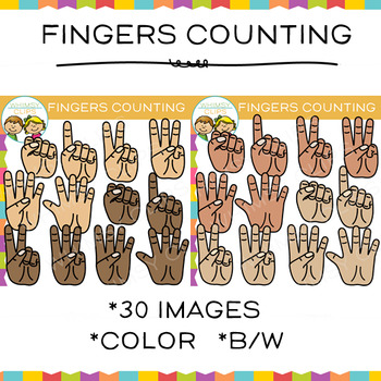 Preview of Fingers Counting Clip Art